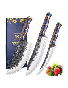Juego de Cuchillos de Cocina Forjados Naitesen 3 Piezas