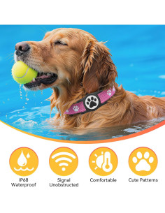 Soporte para Airtag de Perro SignFaith IP68 2-Pack Negro 2