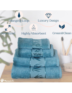 Juego de 4 Toallas de Baño Marmaris Co. Suaves 145x91cm 2