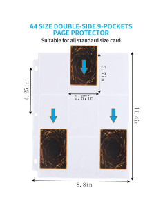 Fundas para Tarjetas JIQEZNL 80 Hojas Doble Cara 1440 Bolsillos 2