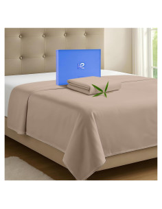 Sábana Plana Queen Kickoff de Viscosa de Bambú 100% Orgánica
