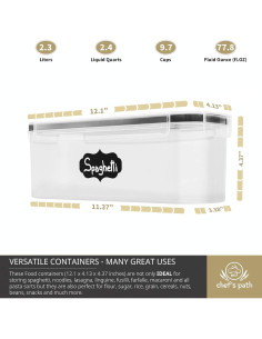 Juego de 6 Contenedores Herméticos Chef's Path 2.3L para Alimentos 2