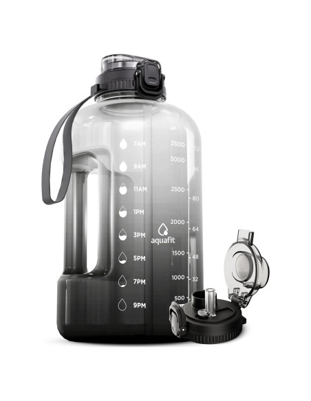Botella de Agua Deportiva AQUAFIT 1 Galón con Marcador de Tiempo Botella de Agua Deportiva AQUAFIT 1 Galón con Marcador de Tiempo