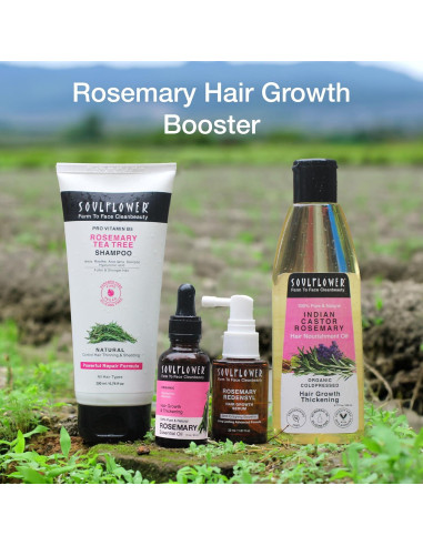 Aceite de Ricino y Romero Soulflower 200 ml - Crecimiento y Fortalecimiento del Cabello