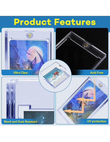 20 Fundas Magnéticas para Tarjetas 35pt ZENOWICK - Protección U-V