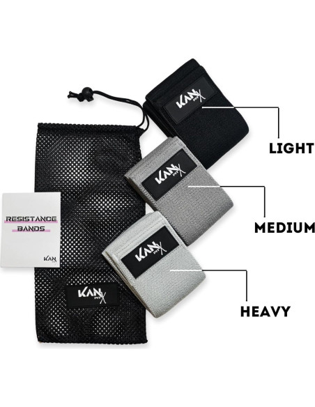 Bandas de Resistencia Antideslizantes Kan X Fit - 3 Niveles