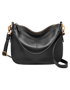 Bolso cruzado de cuero Fossil Jolie para mujer - Negro