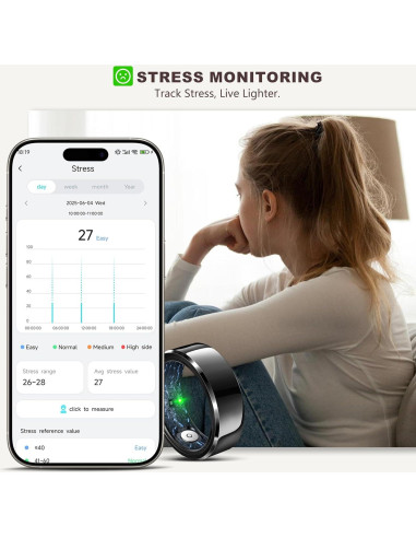 Anillo Inteligente de Salud Hunan - Monitoreo Fitness y Sueño