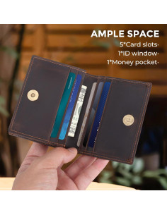 Billetera Bifold Slim de Cuero Texbo con Bloqueo RFID 2
