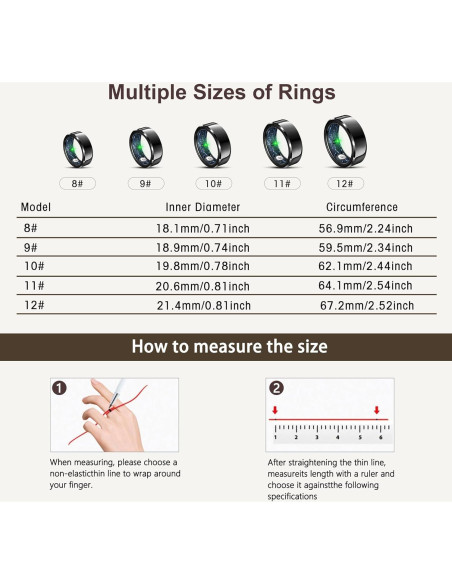 Anillo Inteligente de Salud Hunan - Monitoreo Fitness y Sueño