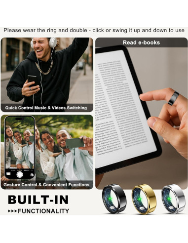 Anillo Inteligente de Salud Hunan - Monitoreo Fitness y Sueño