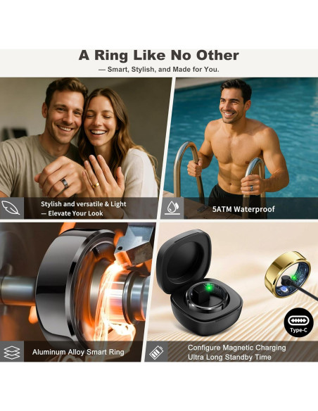 Anillo Inteligente de Salud Hunan - Monitoreo Fitness y Sueño