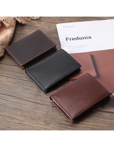 Billetera Bifold Slim de Cuero Texbo con Bloqueo RFID