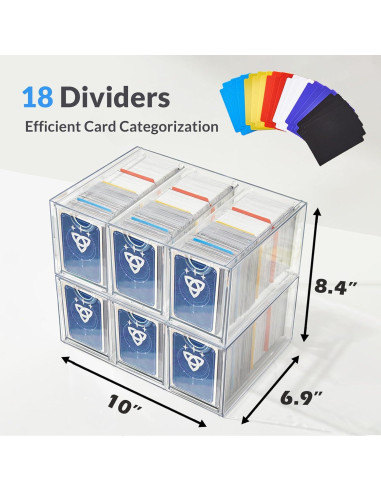 Caja de Almacenamiento DEEIF para Cartas de Comercio 6 Cajones