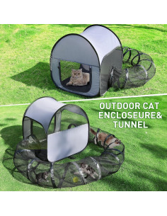 Parque para Gatos TailTastic Plegable 65x65x70 cm - Malla Transpirable 2