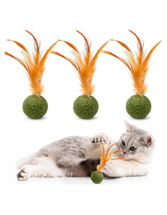 3 Pelotas de Hierba Gatera Bestpet - Juguete Natural para Gatos