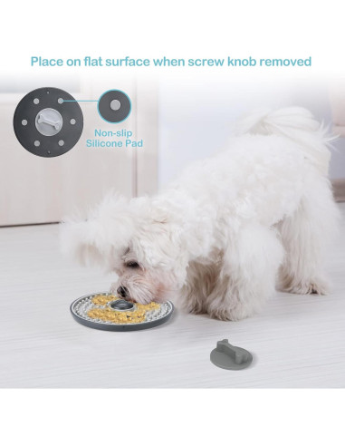 Alfombrilla de Lamer Avont para Perros y Gatos - Gris, 15.5 cm