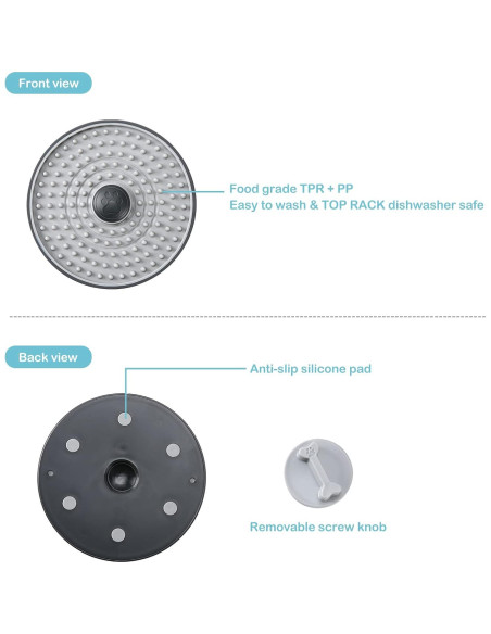 Alfombrilla de Lamer Avont para Perros y Gatos - Gris, 15.5 cm