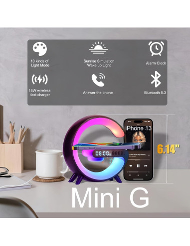 Lámpara de Mesa LED Treligate G6 con Cargador Inalámbrico