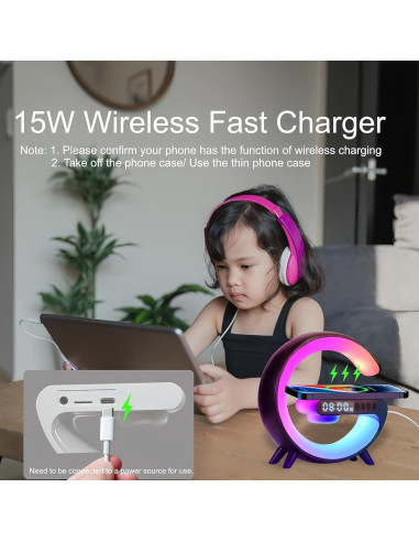 Lámpara de Mesa LED Treligate G6 con Cargador Inalámbrico