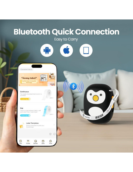 Mini Etiquetadora Bluetooth NULLTONEX Térmica Portátil 1.5cm