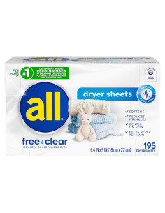 Hojas Suavizante para Secadora Todo Libre y Claro 195 Unidades