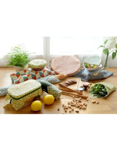 Envoltura de Alimentos de Cera de Abeja Wrap Cap - Verde 31cm