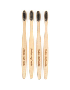 Cepillos de Dientes de Bambú Greenzla - Set de 4, Cerdas Suaves, Biodegradables 2