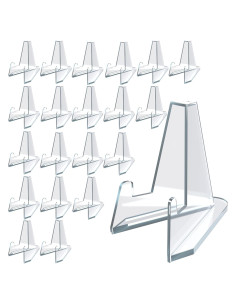 20 Soportes Acrílicos para Exhibición de Tarjetas 5.3 cm