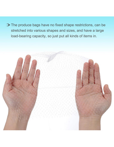 Bolsas de Malla Reutilizables uxcell 40cm 100 Pcs para Frutas y Verduras