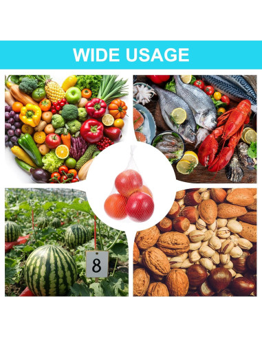 Bolsas de Malla Reutilizables uxcell 40cm 100 Pcs para Frutas y Verduras