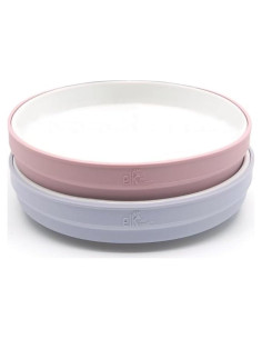 Platos de Porcelana Elk y Amigos 20 cm con Mangas de Silicona