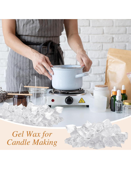 Gel de Cera para Velas MTLEE 2.7 kg + Mechas y Centradores