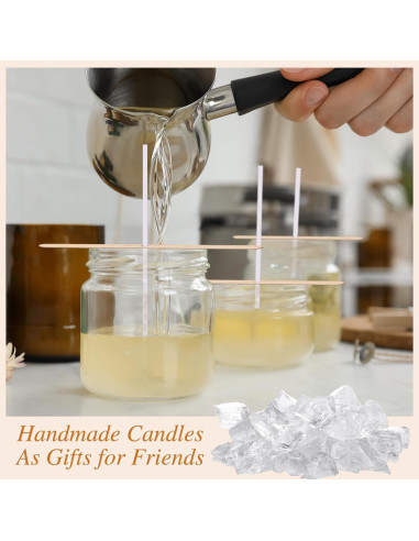 Gel de Cera para Velas MTLEE 2.7 kg + Mechas y Centradores