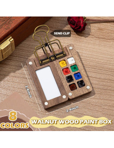 Juego de Acuarelas de Viaje Rumexeng con 12 Colores y Pincel 2