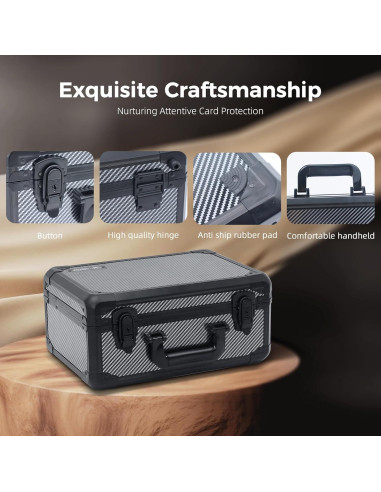 Caja de Almacenamiento de Tarjetas UHZBTEC Fibra de Carbono 36x28x18 cm