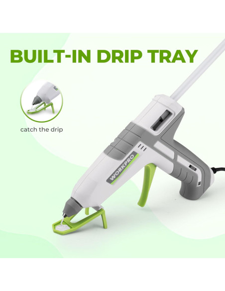 Pistola de Pegamento Caliente WORKPRO 60/100W + 10 Barras 11mm Pistola de Pegamento Caliente WORKPRO 60/100W + 10 Barras 11mm