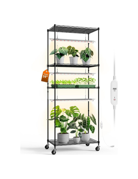 Estante para Plantas Bstrip con Luz de Crecimiento 72W 150cm