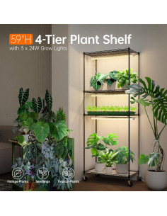 Estante para Plantas Bstrip con Luz de Crecimiento 72W 150cm 2