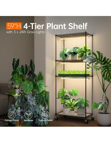 Estante para Plantas Bstrip con Luz de Crecimiento 72W 150cm