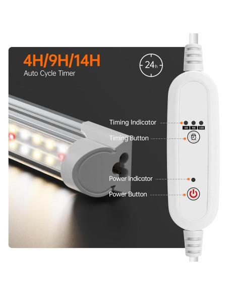 Estante para Plantas Bstrip con Luz de Crecimiento 72W 150cm