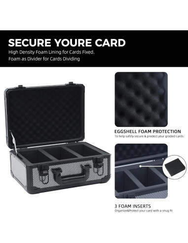 Caja de Almacenamiento de Tarjetas UHZBTEC Fibra de Carbono 36x28x18 cm