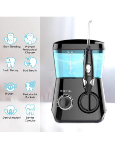 Irrigador Oral TUREWELL 600ML con 10 Presiones Ajustables y 8 Puntas 2