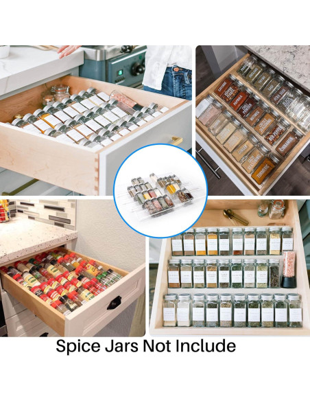 Organizador de Especias Antimbee 8 Piezas Expandible 33-66 cm Organizador de Especias Antimbee 8 Piezas Expandible 33-66 cm