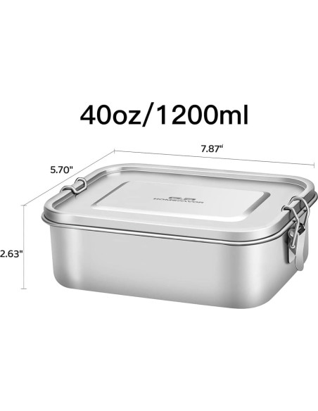 Caja de Almuerzo de Acero Inoxidable G.a HOMEFAVOR 1200 ml