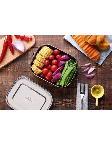 Caja de Almuerzo de Acero Inoxidable G.a HOMEFAVOR 1200 ml