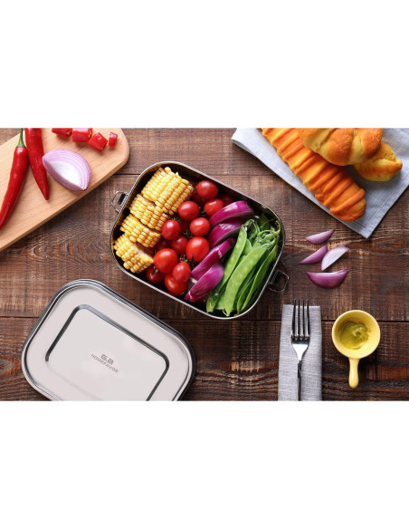 Caja de Almuerzo de Acero Inoxidable G.a HOMEFAVOR 1200 ml