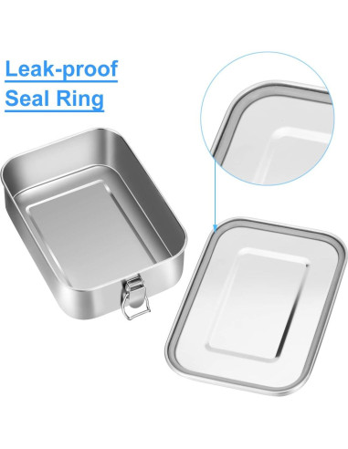 Caja de Almuerzo de Acero Inoxidable G.a HOMEFAVOR 1200 ml