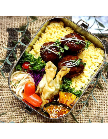 Caja de Almuerzo de Acero Inoxidable G.a HOMEFAVOR 1200 ml