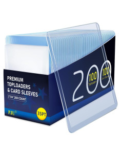 200 Fundas para Cartas PJU - 100 Top Loaders + 100 Fundas Suaves